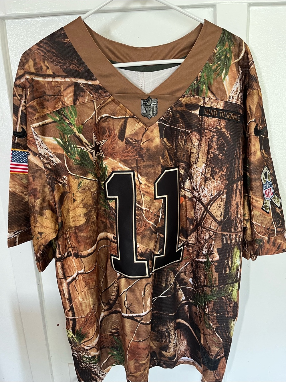 NFL Salute to Service Camo Jersey in Brown and Green